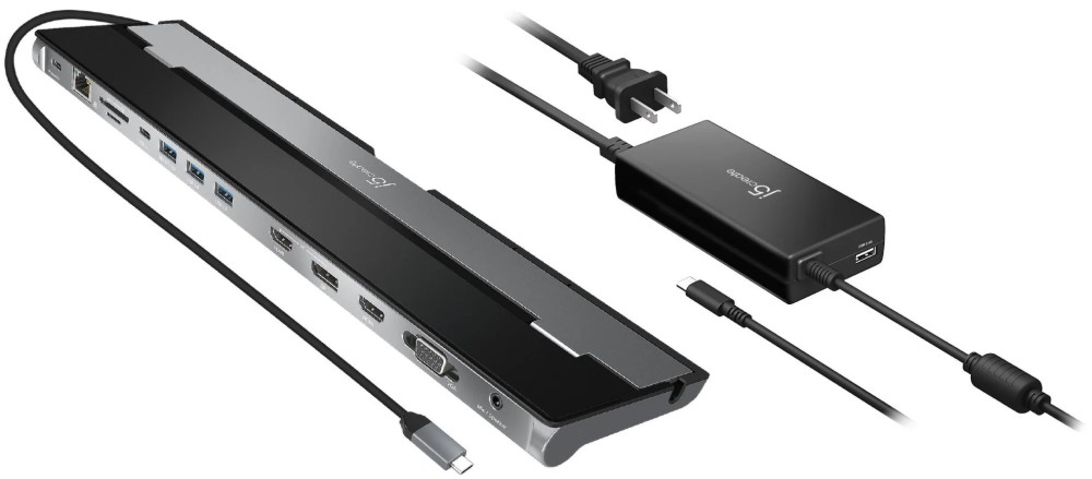 Докинг станция USB-C j5create Докинг станция USB-C j5create - 13 порта -