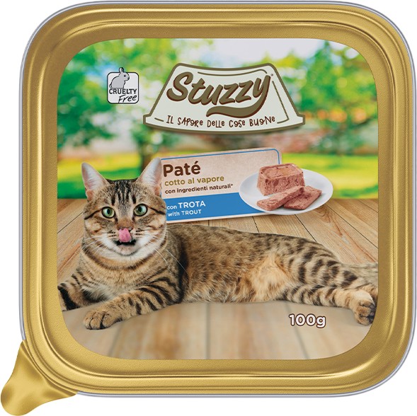 Пастет за котки Stuzzy Adult Пастет за котки Stuzzy Adult - 100 g, с пъстърва, в зряла възраст - храна