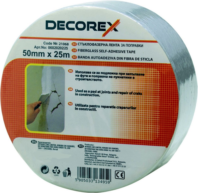Стъклофазерна лента Decorex - 50 mm x 25 m - 