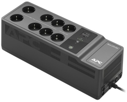 Непрекъсваемо токозахранващо устройство APC Back UPS 850VA Непрекъсваемо токозахранващо устройство APC Back UPS 850VA - 850 VA, 520 W, 12 V / 9 Ah, 8x Schuko изхода, Line Interactive -