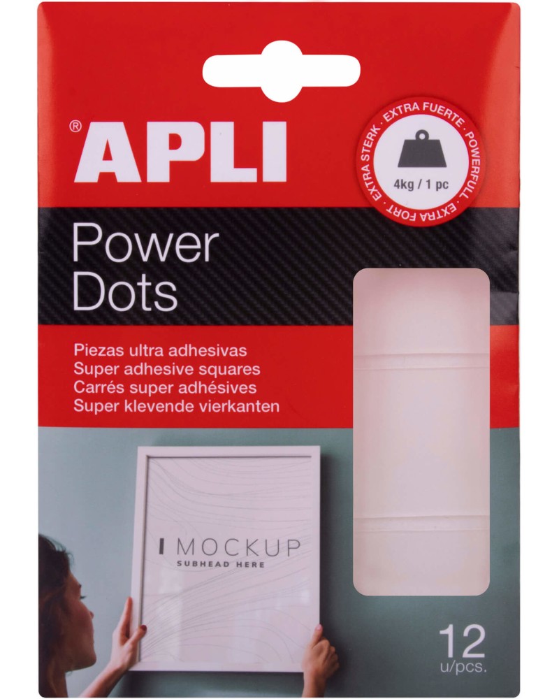 �������� ��������������� ������� Apli Power Dots - 12 ���� � ������� 3 x 3.4 cm - 