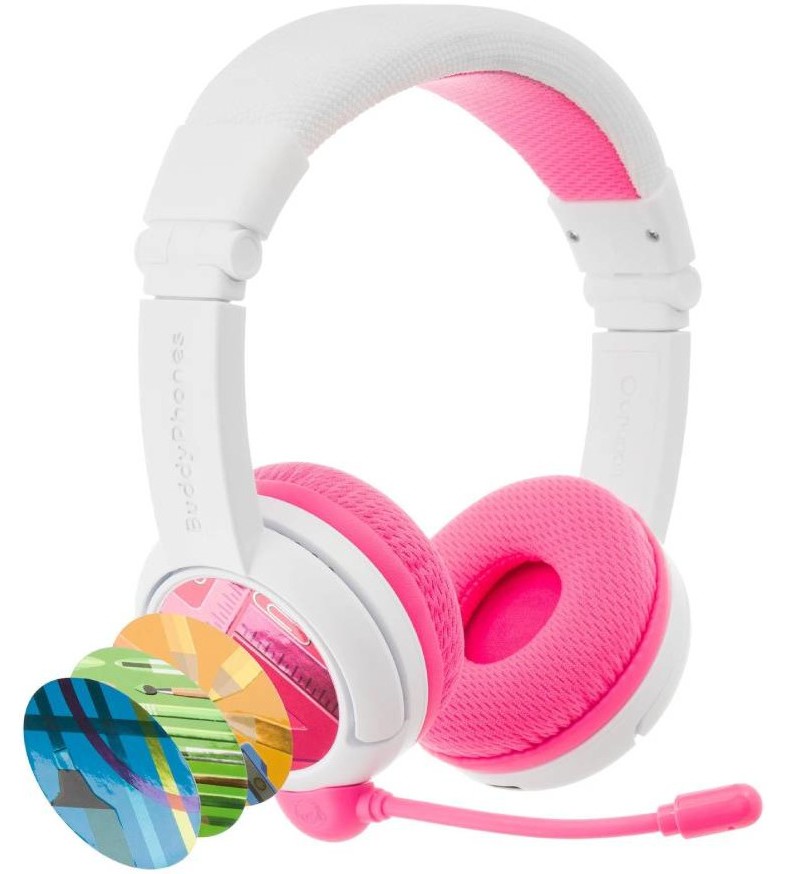 Детски стерео слушалки с микрофон BuddyPhones School+ Детски стерео слушалки с микрофон BuddyPhones School+ - С кабел 1.4 m и 3.5 mm жак -