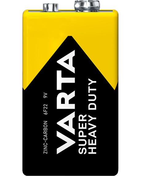 ������� 9V - ��������-������� (6F22) - 1 ���� �� ������� Super Heavy Duty - �������