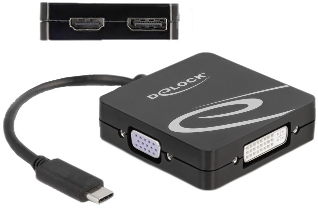  USB-C male  VGA / DVI / DisplayPort / HDMI female DeLock - 