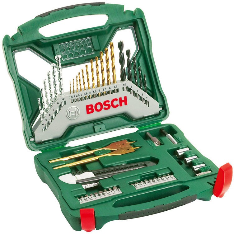 Комплект накрайници и свредла Bosch X-Line Titanium - 50 части - 
