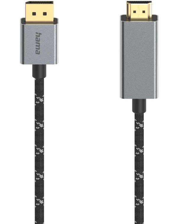 Кабел DisplayPort male към HDMI male Hama Кабел DisplayPort male към HDMI male Hama - 1.5 m -