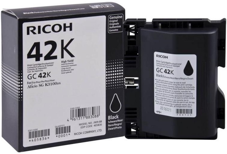 Касета с мастило за принтер RICOH GC42K Black Касета с мастило за принтер RICOH GC42K Black - 10000 страници -