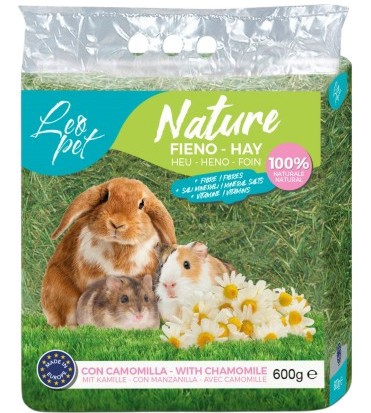 Сено за зайчета и гризачи Leopet Сено за зайчета и гризачи Leopet - 600 g, с лайка, от серията Nature - храна