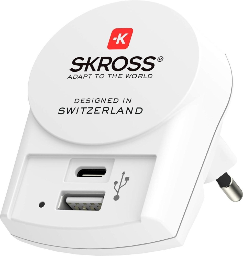 Зарядно устройство SKROSS Euro Зарядно устройство SKROSS Euro - 15 W, USB-A, USB-C -