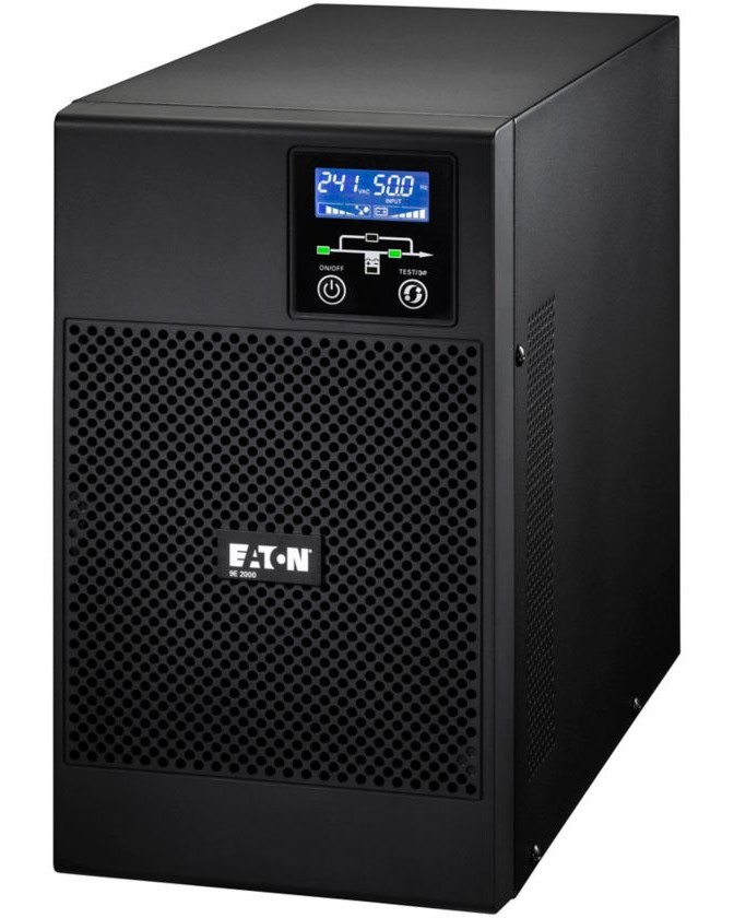 Непрекъсваемо токозахранващо устройство UPS Eaton 9E 2000i Непрекъсваемо токозахранващо устройство UPS Eaton 9E 2000i - 2000 VA, 1800W, 2x 12 V / 9 Ah, 6x IEC C13 изхода, USB, RS-232, OnLine -