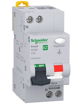    DIN  Schneider Electric 1P+N 32A 230V 6kA -  C   Easy9 - 