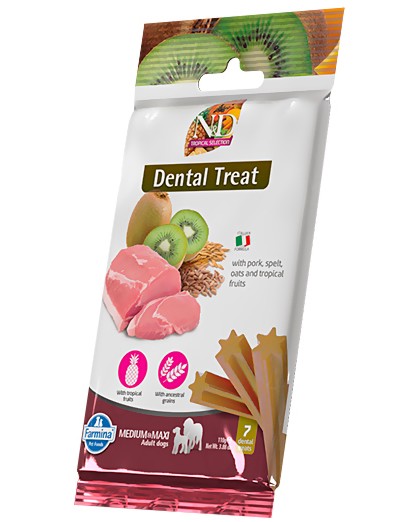 �������� ��������� �� ������ N&D Adult Medium & Maxi Dental Treat - 100 g, ��� �������, ������, ���� � ���������� �������, �� ������� Tropical Selection, �� ������ � ���� ������, ��� 4 ������ - �����