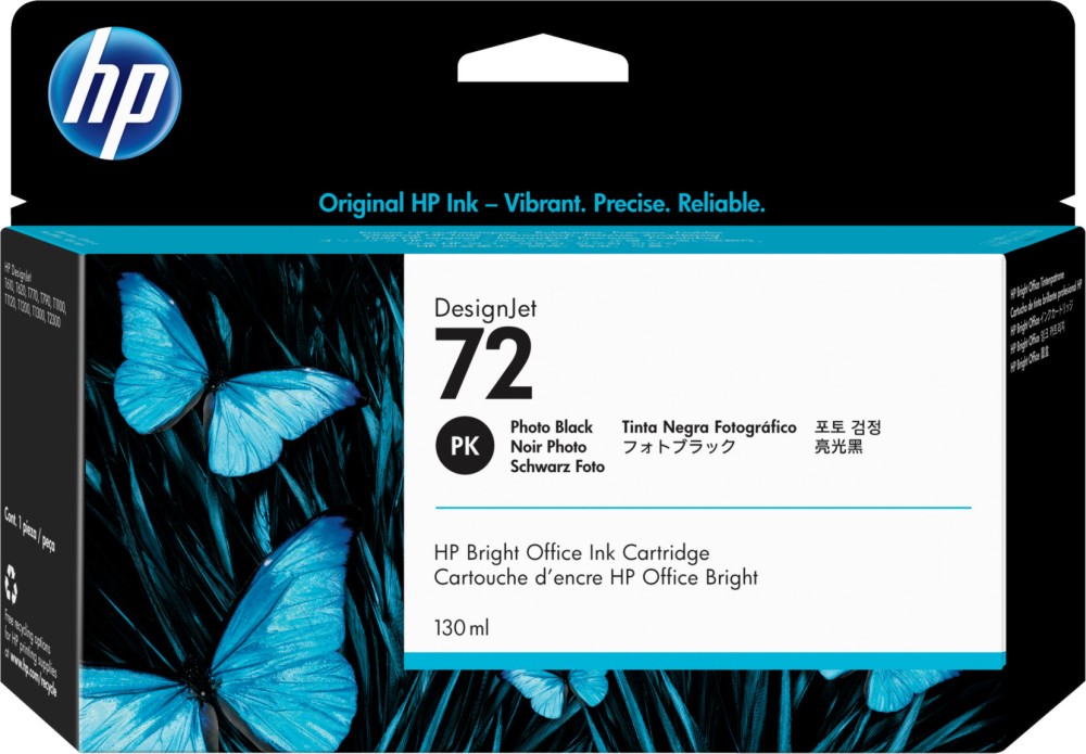 ������ � ������� �� ������� HP 72 Photo Black - 130 ml - 