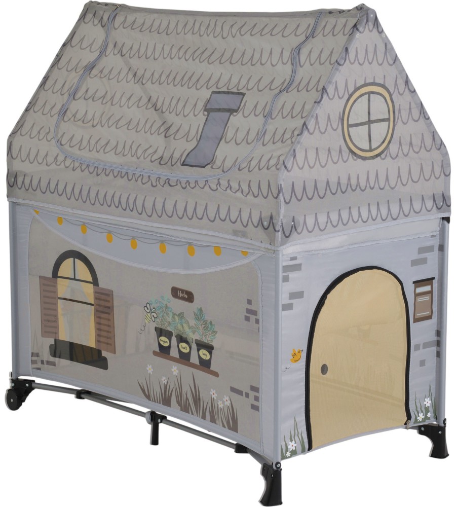 Сгъваемо бебешко легло на две нива Cangaroo PlayHouse Сгъваемо бебешко легло на две нива Cangaroo PlayHouse - С покрив - продукт