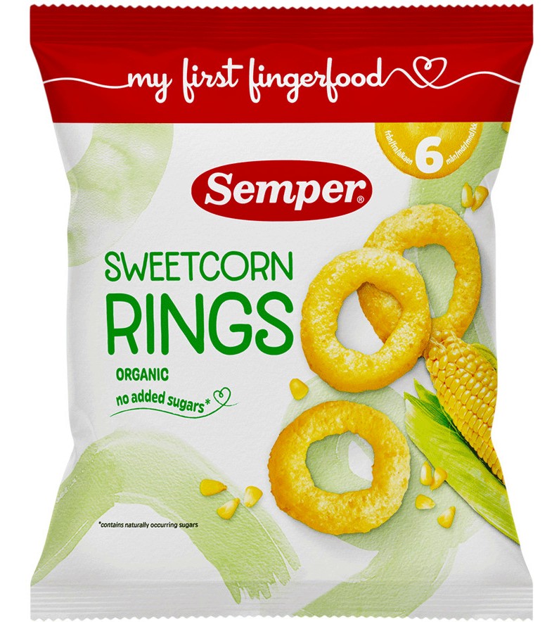 ��� ��������� ����� Semper Sweetcorn Rings - 15 g, �� 6+ ������ - �������