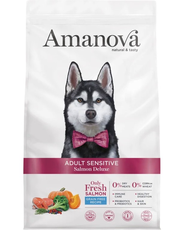 ��������� ���� ����� �� ������ �� ������ ���� � � ������������ ������������ Amanova Adult Sensitive - 2 � 10 kg, ��� ������, �� ������ ������, ��� 1 ������ - �����