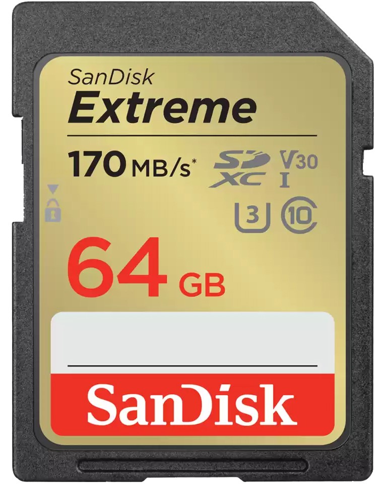 Micro SDXC   64 GB SanDisk - Class 10, U3, V30   Extreme - 