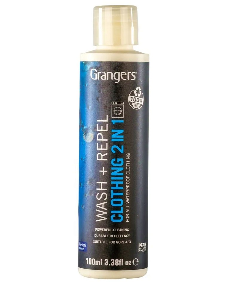 Перилен и импрегниращ препарат 2 в 1 за дрехи Grangers Wash + Repel Clothing Перилен и импрегниращ препарат 2 в 1 за дрехи Grangers Wash + Repel Clothing - 100 ml -