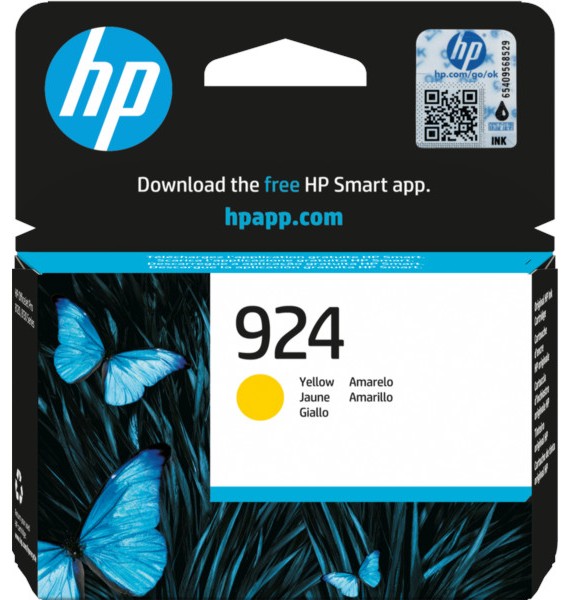 Касета с мастило за принтер HP 924 Yellow Касета с мастило за принтер HP 924 Yellow - 400 страници -