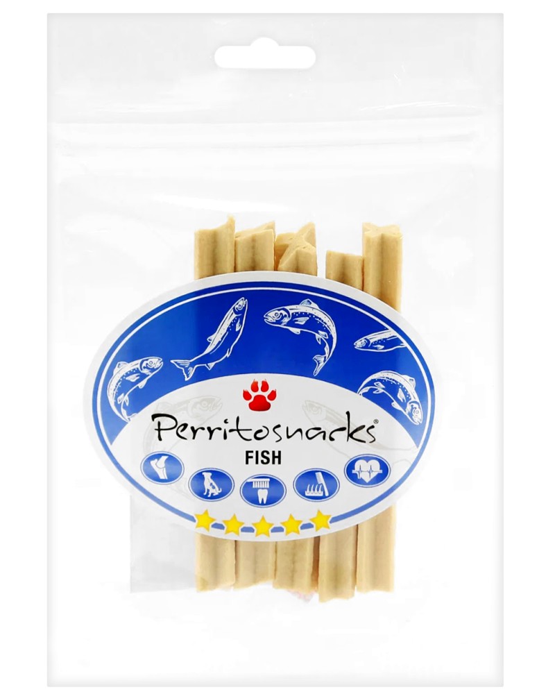 Дентални лакомства за кучета Perrito Дентални лакомства за кучета Perrito - 70 и 200 g, с риба - храна