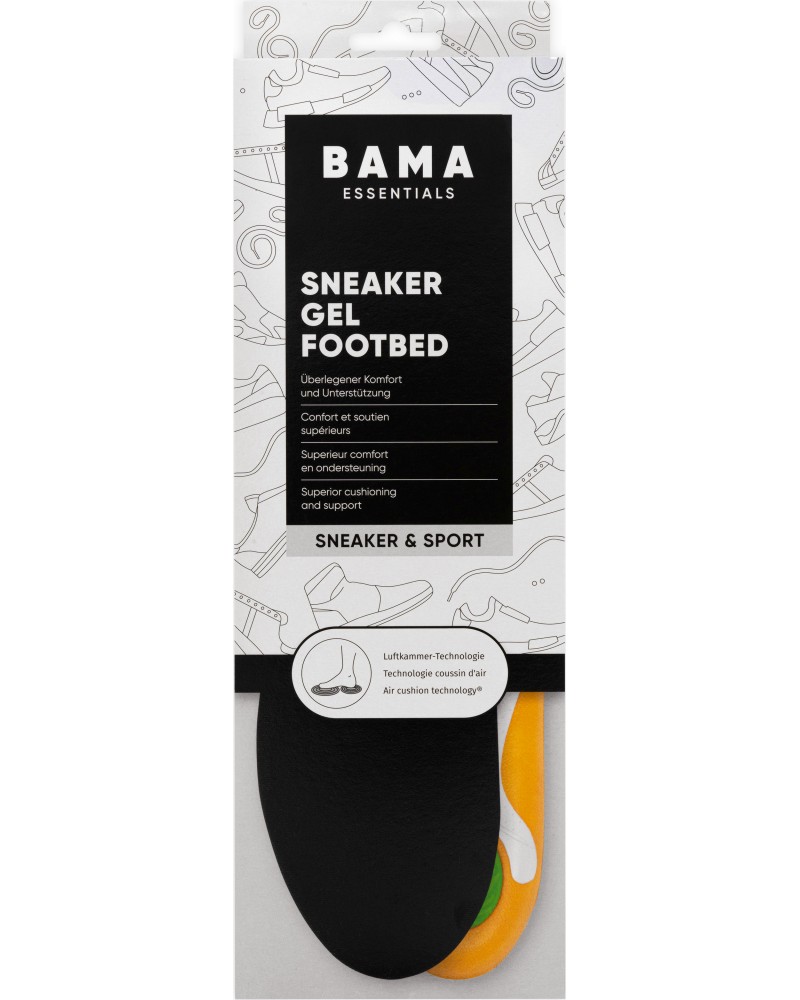    Bama Sneaker Gel Footbed -  36 - 45 - 