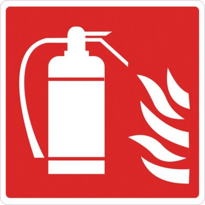 Самозалепваща пиктограма B-Max - Пожарогасител Самозалепваща пиктограма B-Max - Пожарогасител - 11.2 x 11.2 cm -