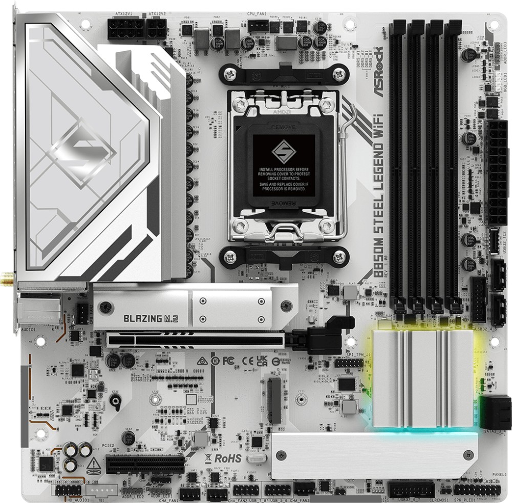 ����� ������ ASRock B850M Steel Legend WIFI - AMD AM5, AMD B850, DDR5, Micro ATX - 