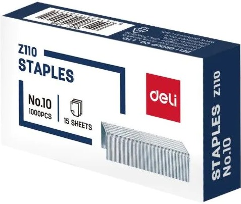 Телчета за телбод Deli №10 Телчета за телбод Deli №10 - 1000 броя -