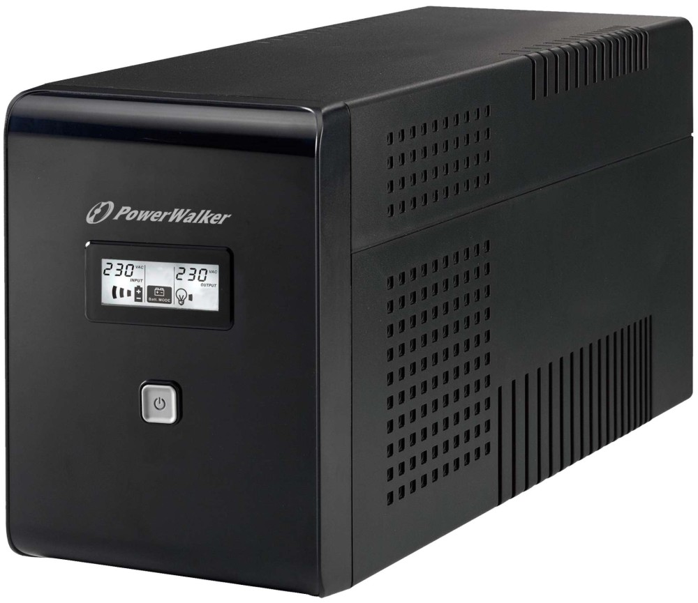Непрекъсваемо токозахранващо устройство PowerWalker VI 1500 LCD Непрекъсваемо токозахранващо устройство PowerWalker VI 1500 LCD - 1500 VA, 900 W, 2 x шуко, 2 x IEC C13 изхода, USB, Line Interactive -