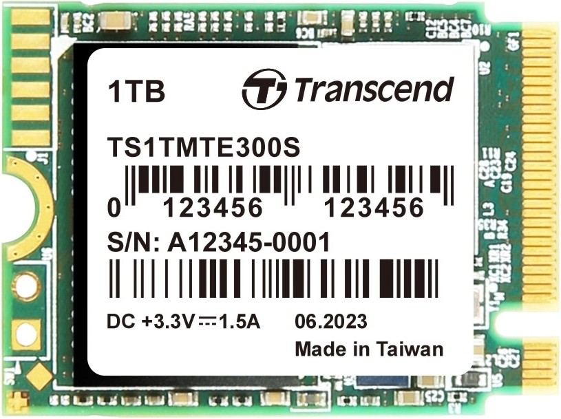SSD  Transcend 300S NVMe PCIe Gen 3.0 x4 - 1 TB,  2000 MB/s,  1650 MB/s, 3D NAND - 