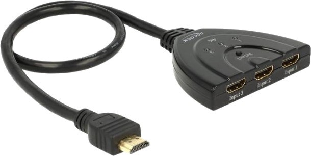 Адаптер HDMI male към 3 x HDMI female DeLock Адаптер HDMI male към 3 x HDMI female DeLock - 50 cm -