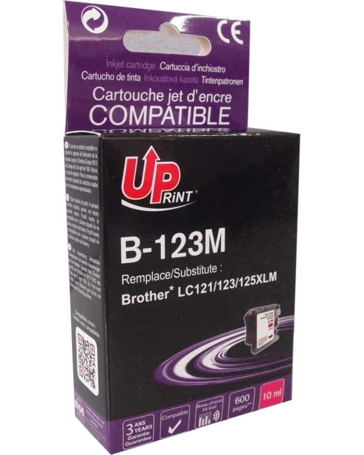 Касета с мастило за принтер UPrint B-123M Magenta Касета с мастило за принтер UPrint B-123M Magenta - 600 страници -