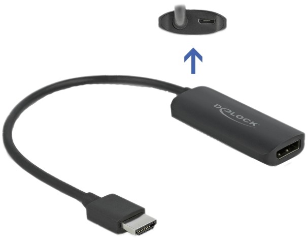 Адаптер HDMI male към DisplayPort female DeLock Адаптер HDMI male към DisplayPort female DeLock -
