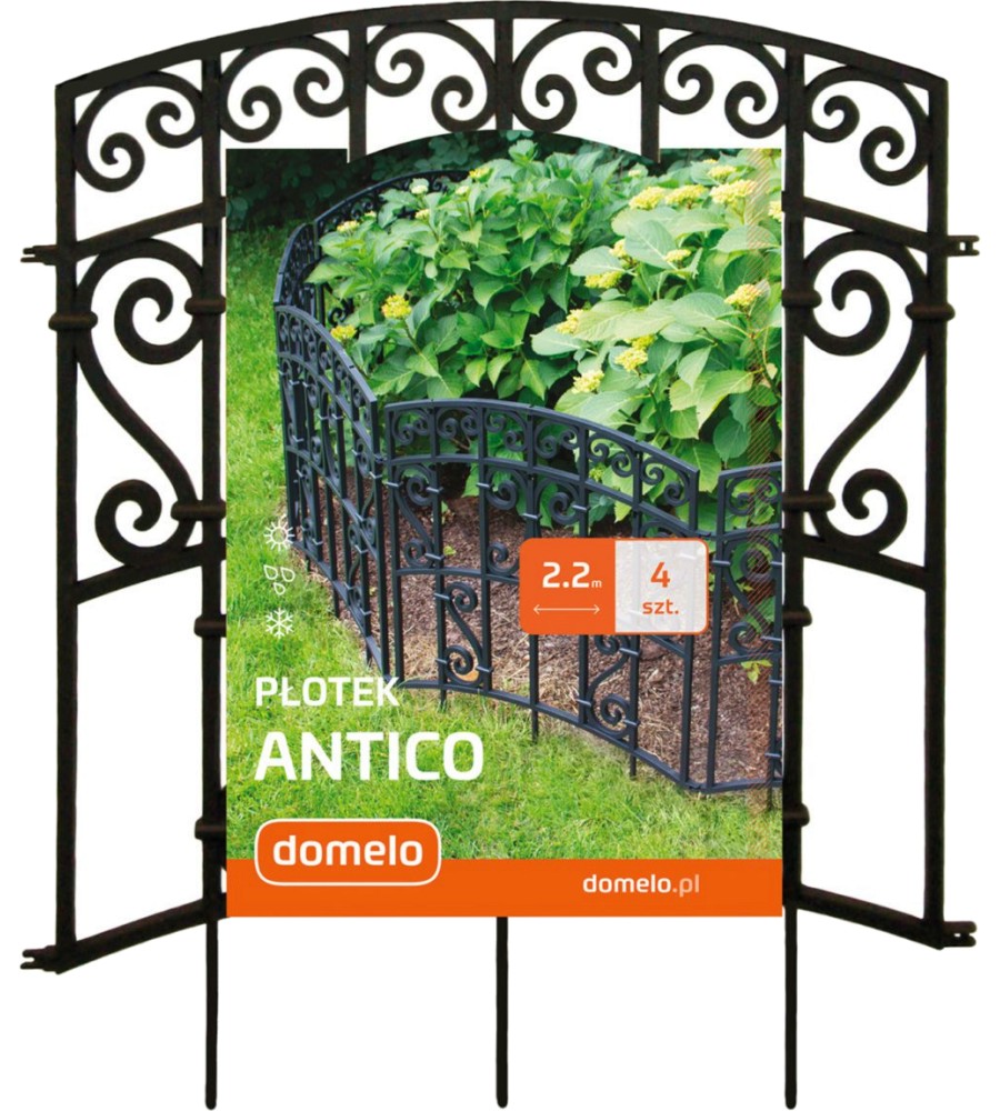 Декоративна градинска ограда Domelo Antico Декоративна градинска ограда Domelo Antico - 4 модула с обща дължина 2.2 m -