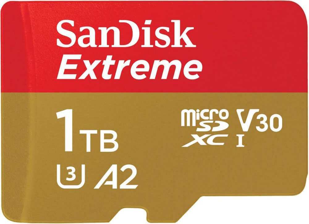 Micro SDXC карта памет 1 TB SanDisk Micro SDXC карта памет 1 TB SanDisk - Class 10, U3, V30, A2 със SD адаптер от серията Extreme -