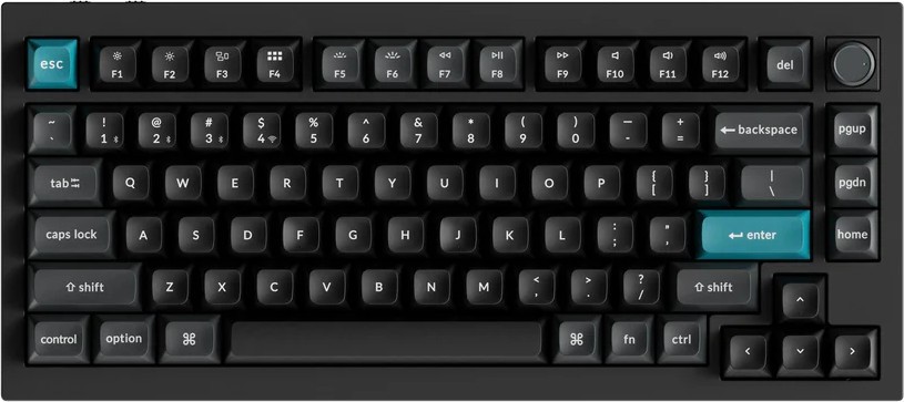 Безжична механична гейминг клавиатура Keychron Q1 Ultra 8K Безжична механична гейминг клавиатура Keychron Q1 Ultra 8K - 75%, Bluetooth, USB-C, RGB подсветка, ANSI Layout, Keychron Silk POM Red Switch -