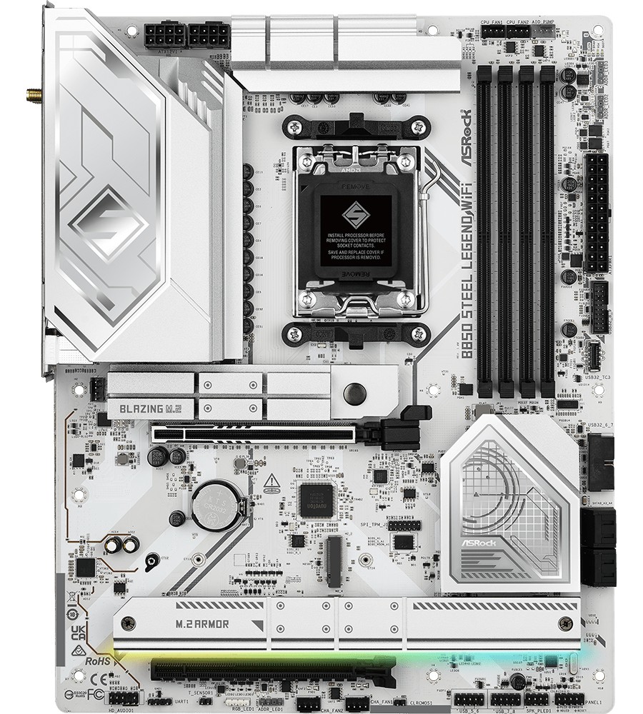 Дънна платка ASRock B850 Steel Legend WIFI 7 Дънна платка ASRock B850 Steel Legend WIFI 7 - AMD AM5, AMD B850, DDR5, ATX -