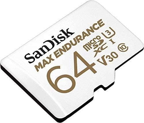 Micro SDXC ����� ����� 64 GB SanDisk - Class 10, U3, V30, A1 ��� SD ������� �� ������� Max Endurance - 