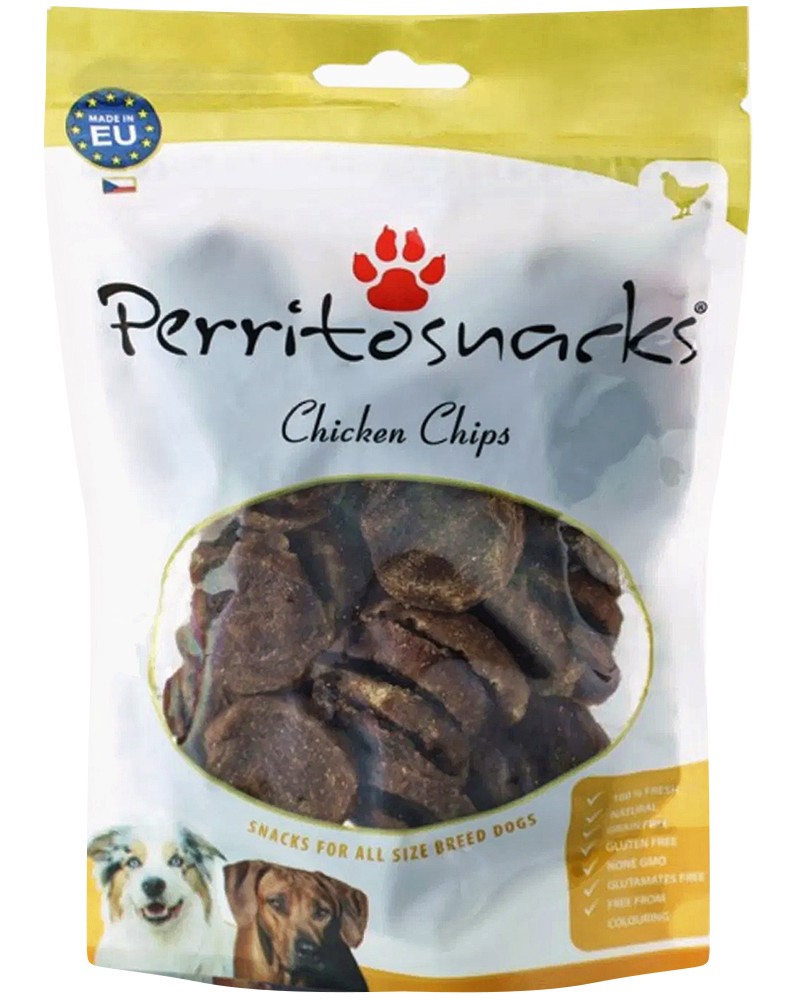 Лакомства за кучета Perrito Chips Лакомства за кучета Perrito Chips - 100 g, с пилешко - храна