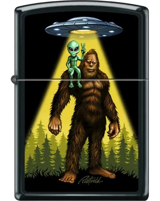 Ветроустойчива запалка Zippo Rick Rietveld Bigfoot and Alien Ветроустойчива запалка Zippo Rick Rietveld Bigfoot and Alien -
