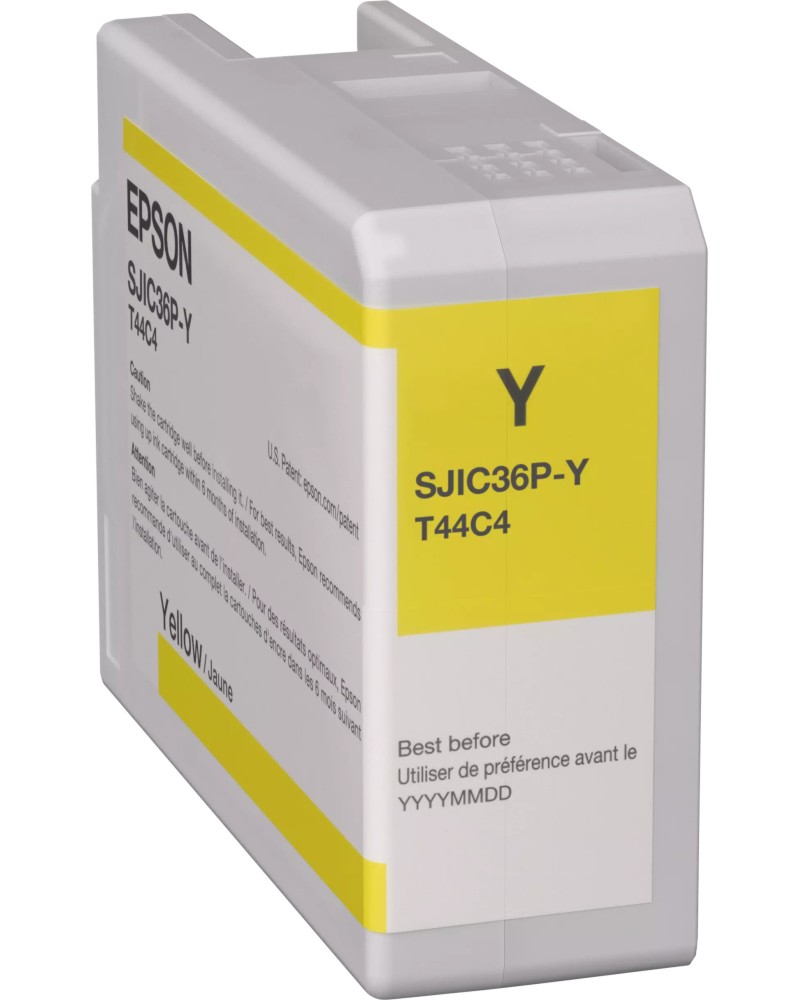 Касета с мастило Epson SJIC36P Yellow Касета с мастило Epson SJIC36P Yellow - 80 ml -