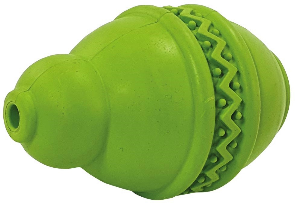 Гумена играчка с отвори за лакомства за кучета Nobby Snack Jumper Гумена играчка с отвори за лакомства за кучета Nobby Snack Jumper - С дължина 10 cm - играчка