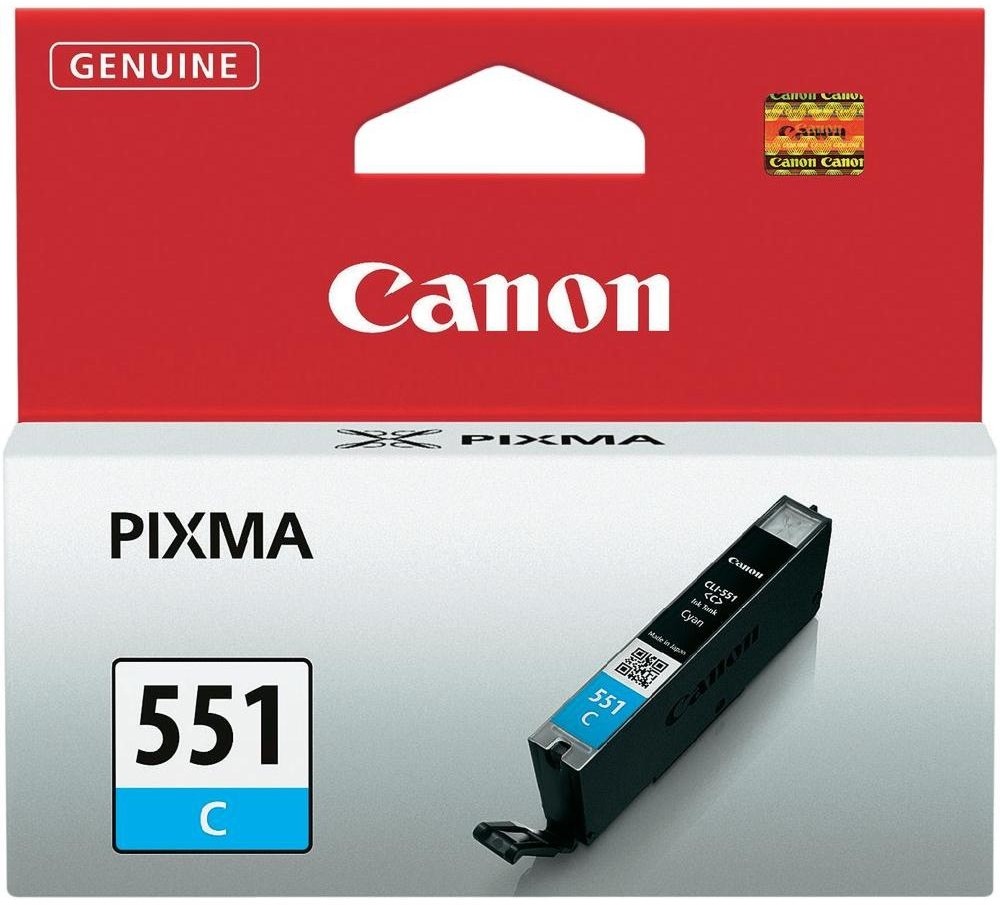 Касета с мастило за принтер Canon CLI-551 Cyan Касета с мастило за принтер Canon CLI-551 Cyan - 300 страници -