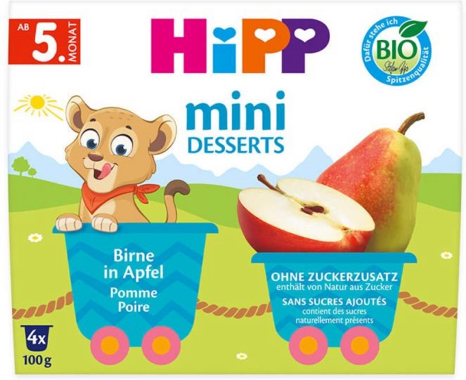 ������� ������� � ����� � ������ HiPP Mini Desserts - 4 � 100 g, �� 5+ ������ - �����