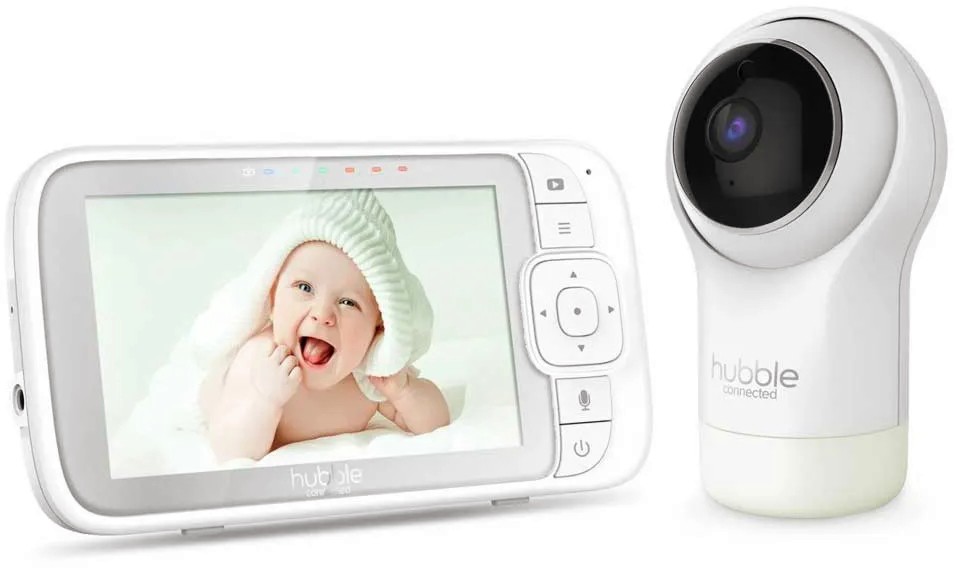 Видео бебефон Hubble Connected Nursery View Pro Видео бебефон Hubble Connected Nursery View Pro - С температурен датчик, мелодии, нощно виждане и възможност за обратна връзка - продукт