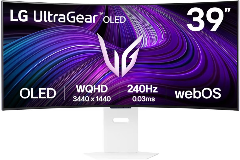  LG 39GX90SA-W - 39", OLED, 240 Hz, 21:9, 3440 x 1440, 0.03 ms, 2 x HDMI, DisplayPort, USB-C, AMD FreeSync Premium Pro, NVIDIA G-Sync - 