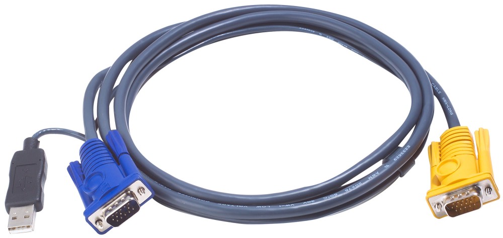 KVM ����� SPHD, PS/2 ��� USB ��������� ATEN 2L-5202UP - 1.8 ��� 3 m - 