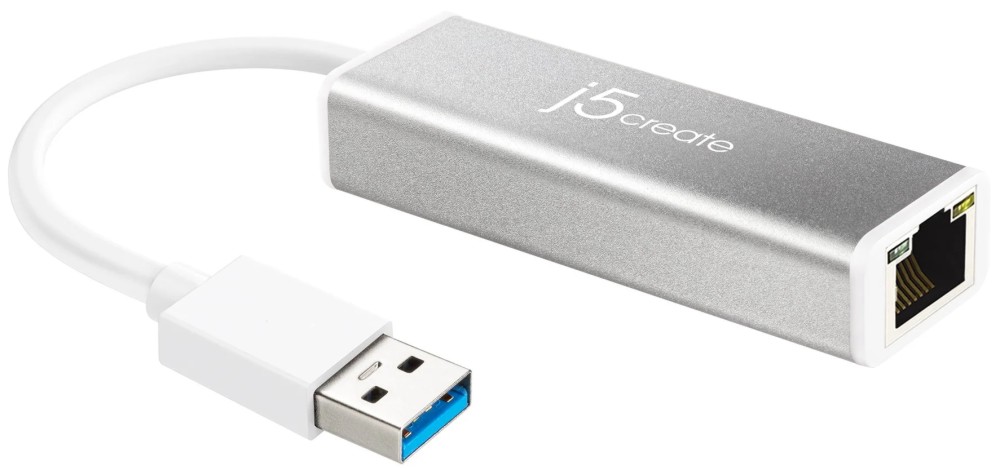 Адаптер USB-A male към RJ45 female j5create Адаптер USB-A male към RJ45 female j5create -