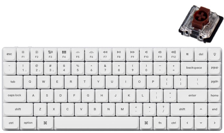 ��������� ������� ���������� Keychron K3 Pro - 75%, Bluetooth, USB, ANSI Layout, RGB, Gateron Low Profile 2.0 Brown - 