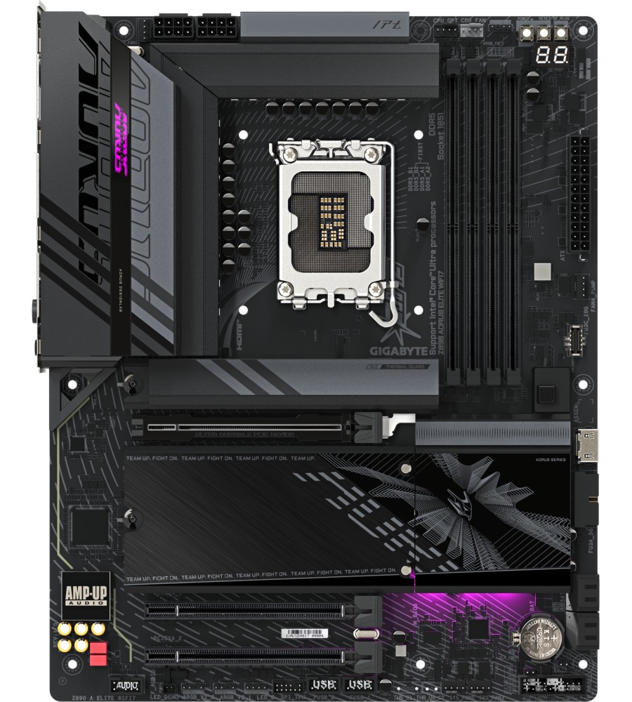 Дънна платка Gigabyte Z890 Aorus Elite WIFI 7 Дънна платка Gigabyte Z890 Aorus Elite WIFI 7 - LGA 1851, Intel Z890, DDR5, ATX -